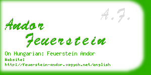 andor feuerstein business card